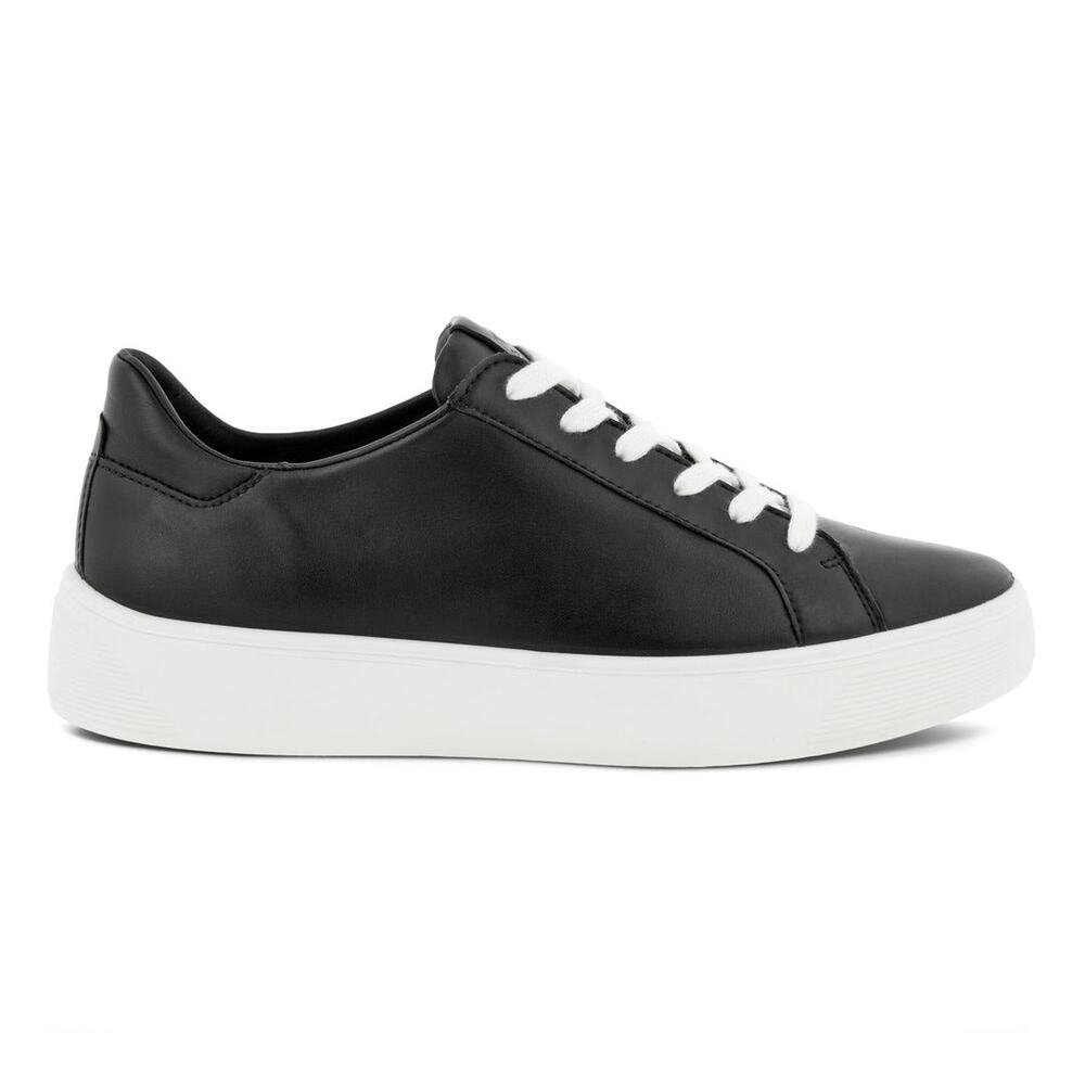 ECCO WOMEN'S 42 STREET TRAY BLACK LEATHER LIGHT WEIGHT SNEAKER NIB 29114311001 - Picture 2 of 6